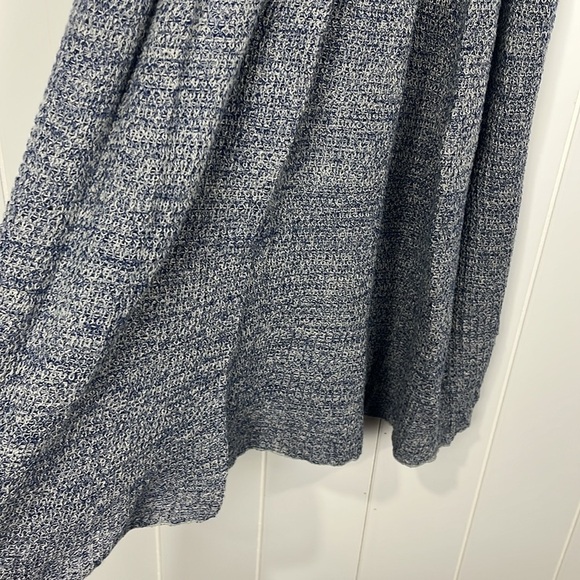 Free People Womens Tunic/Mini XS/S Heather Blue Racer Back Crochet Details Knit - Picture 4 of 10